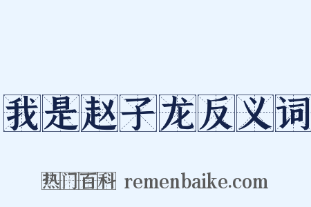 我是赵子龙反义词是什么意思的图片